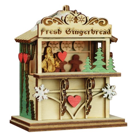 Ginger Cottages Wooden Ornament - Ginger Market - TEMPORARILY OUT OF STOCK